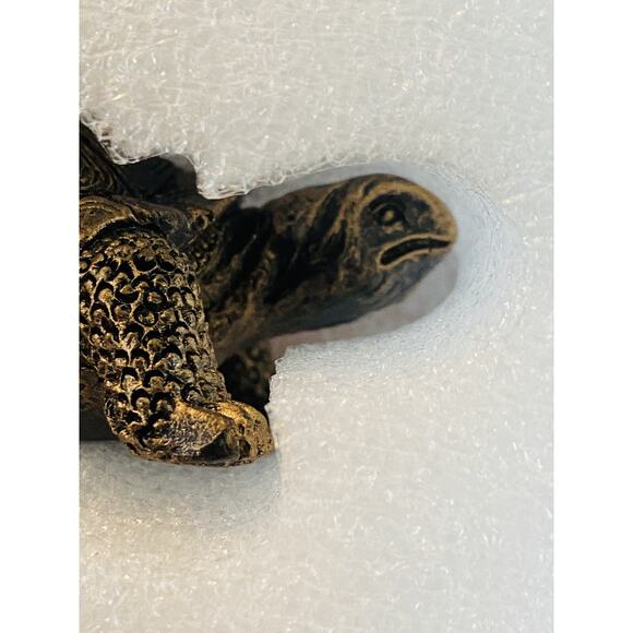 Set of 3 Potty Feet Antique Bronze Color Tortoise Plant Pot Risers - Picture 5 of 6